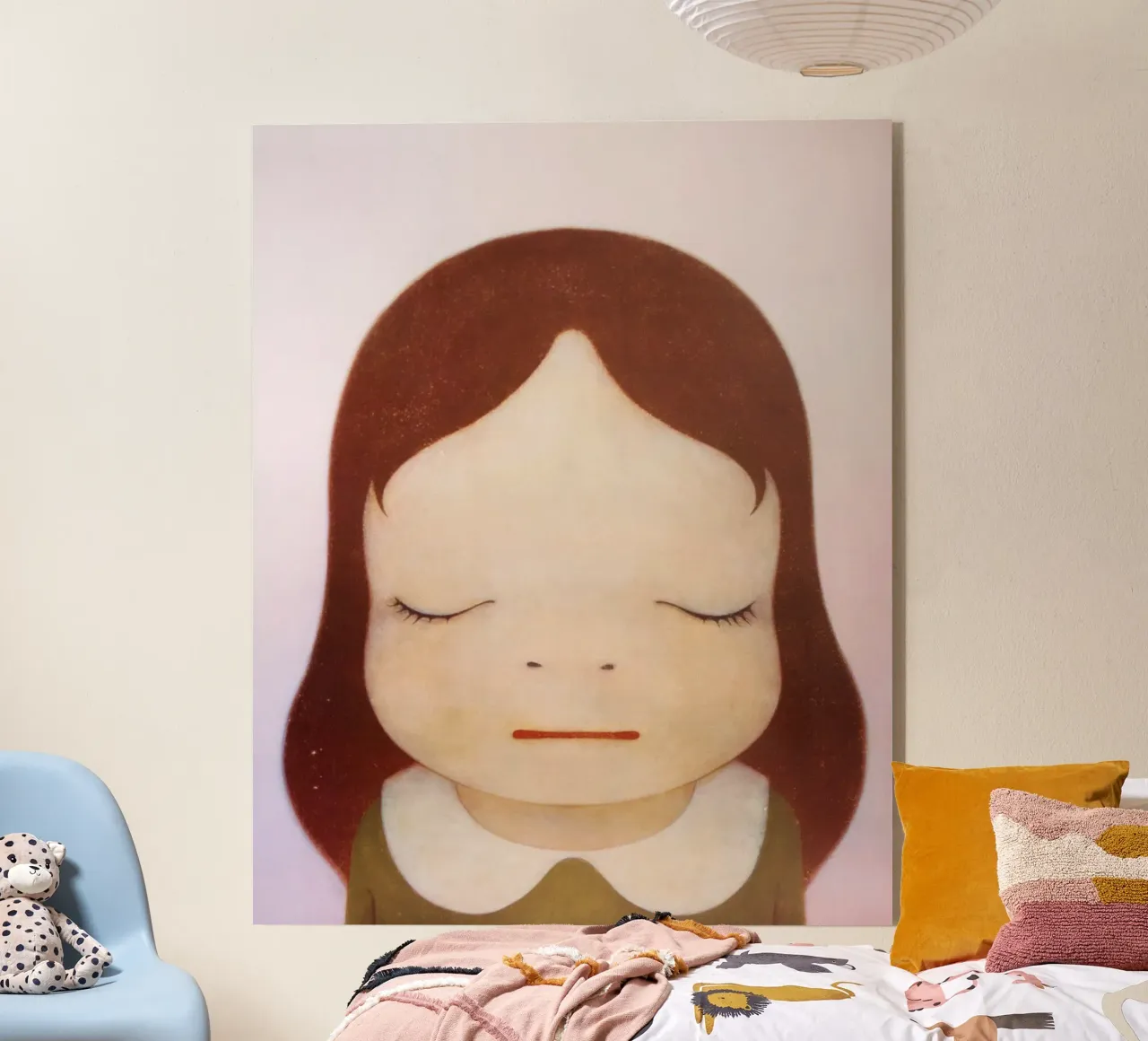 ragazza nara occhi chiusi plexiglass da vickiropaint