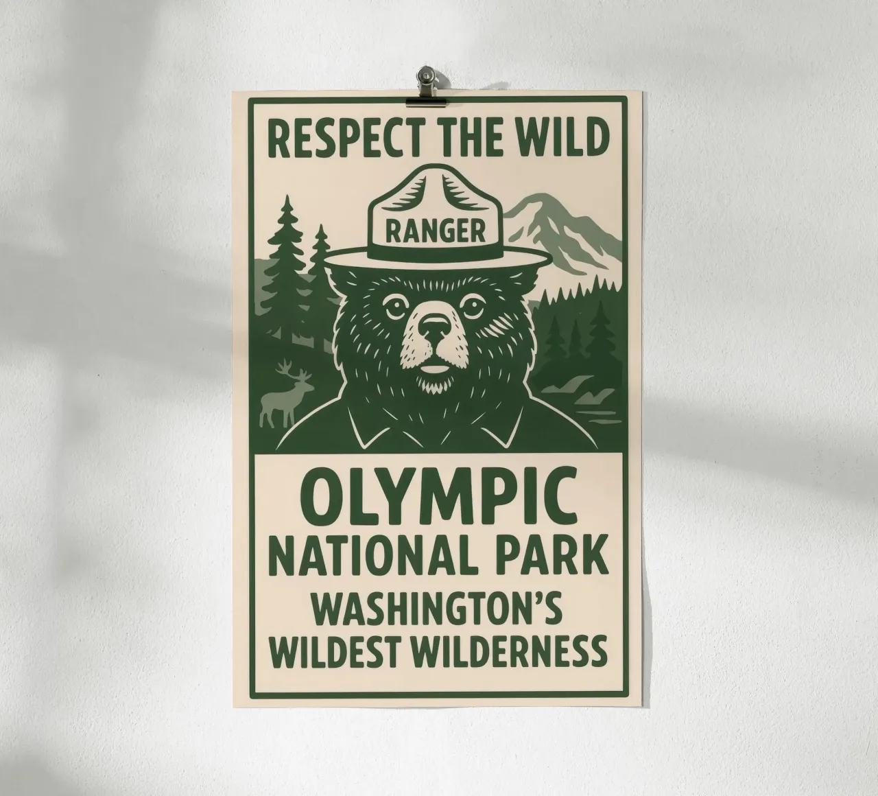 Orso Parco Nazionale Olimpico carta hahnemühle da michaellhobsonn