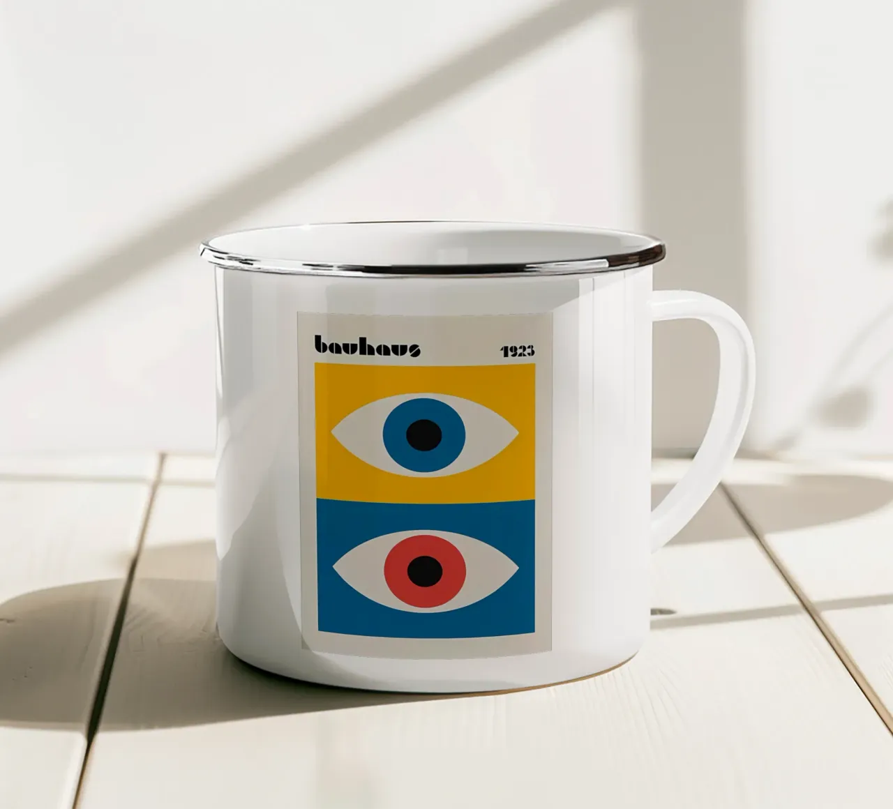 Occhi Bauhaus 1923 tazza in smalto da Sigurd