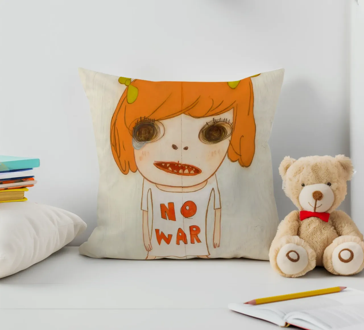 Nara No War cuscino da vickiropaint