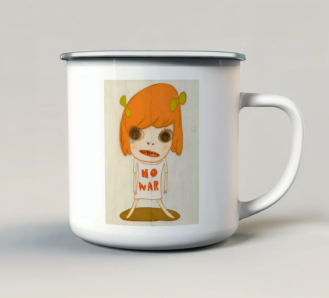 Nara No War tazza in smalto da vickiropaint