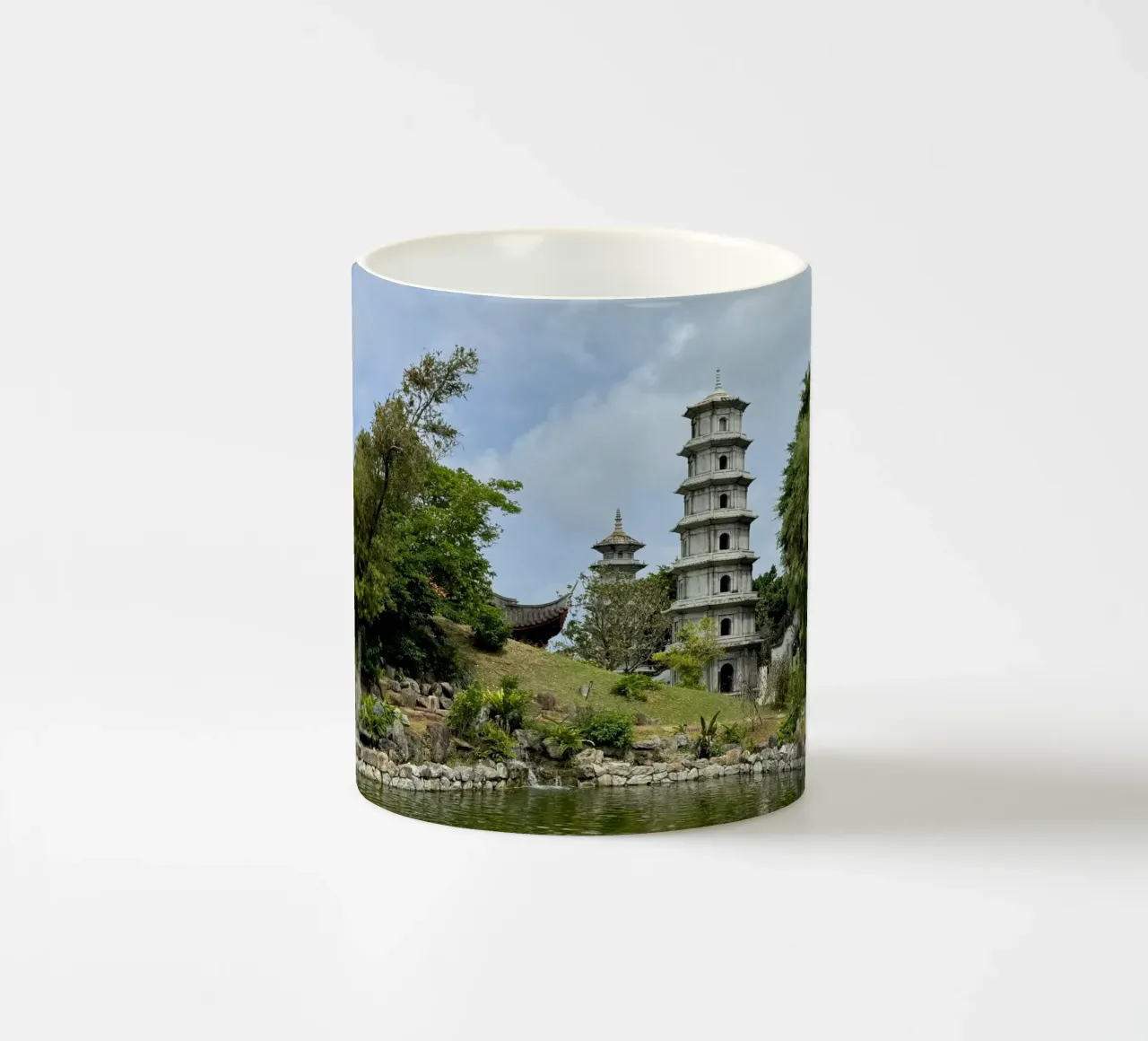 Fukushuen Garden in Naha Okinawa ceramic mug by byrieneke