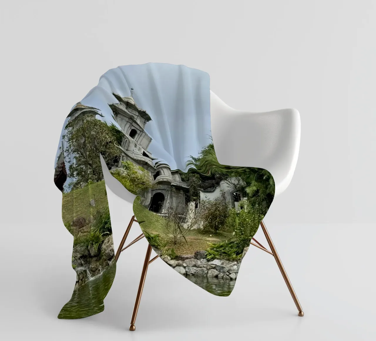 Fukushuen Garden in Naha Okinawa fleece blanket by byrieneke