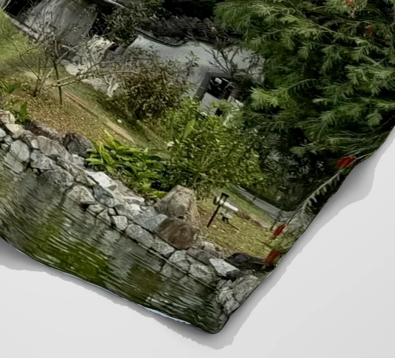 Fukushuen Garden in Naha Okinawa fleece blanket by byrieneke