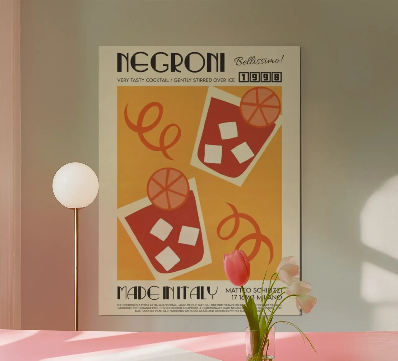 Negroni Cocktail poster da noahmiss