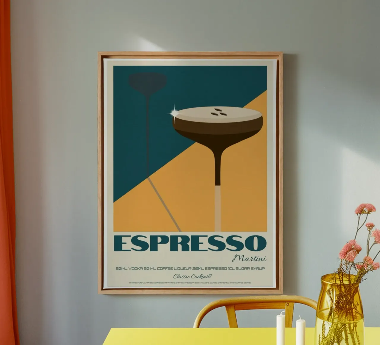 Espresso Vintage tela con Cornice a cassetta da noahmiss