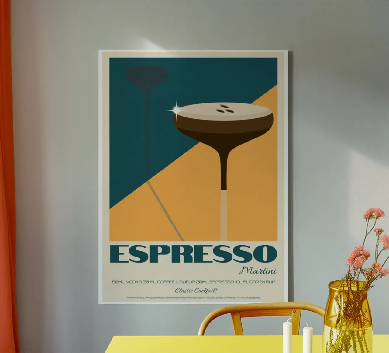 Espresso Vintage tela con Cornice a cassetta da noahmiss