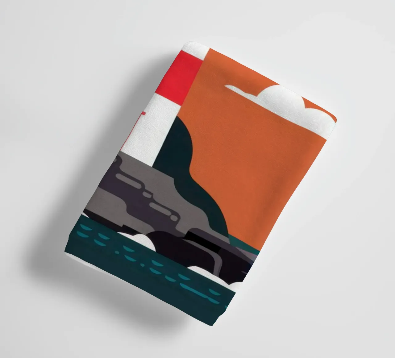 Sunset Lighthouse Beacon towel by Lunar Valentina