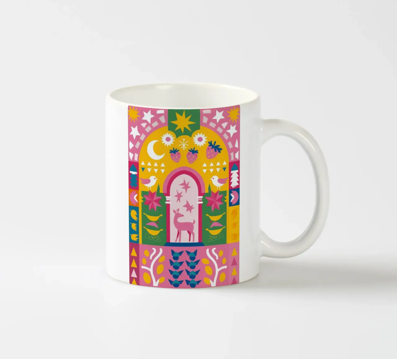 Vierge folklorique céleste mug en céramique de Frosh Pallete