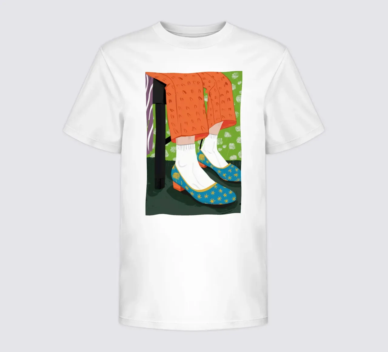 Quirky Polka Socks kids t-shirt by Obs Canvas