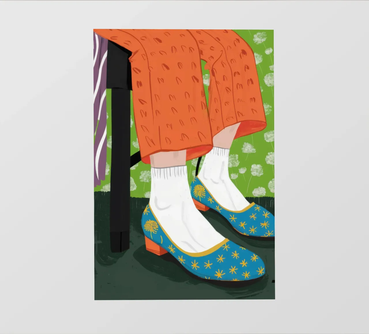 Calzini a pois eccentrici telo in pvc da Obs Canvas