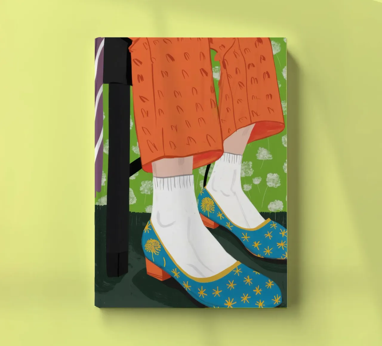 Quirky Polka Socks notebook by Obs Canvas