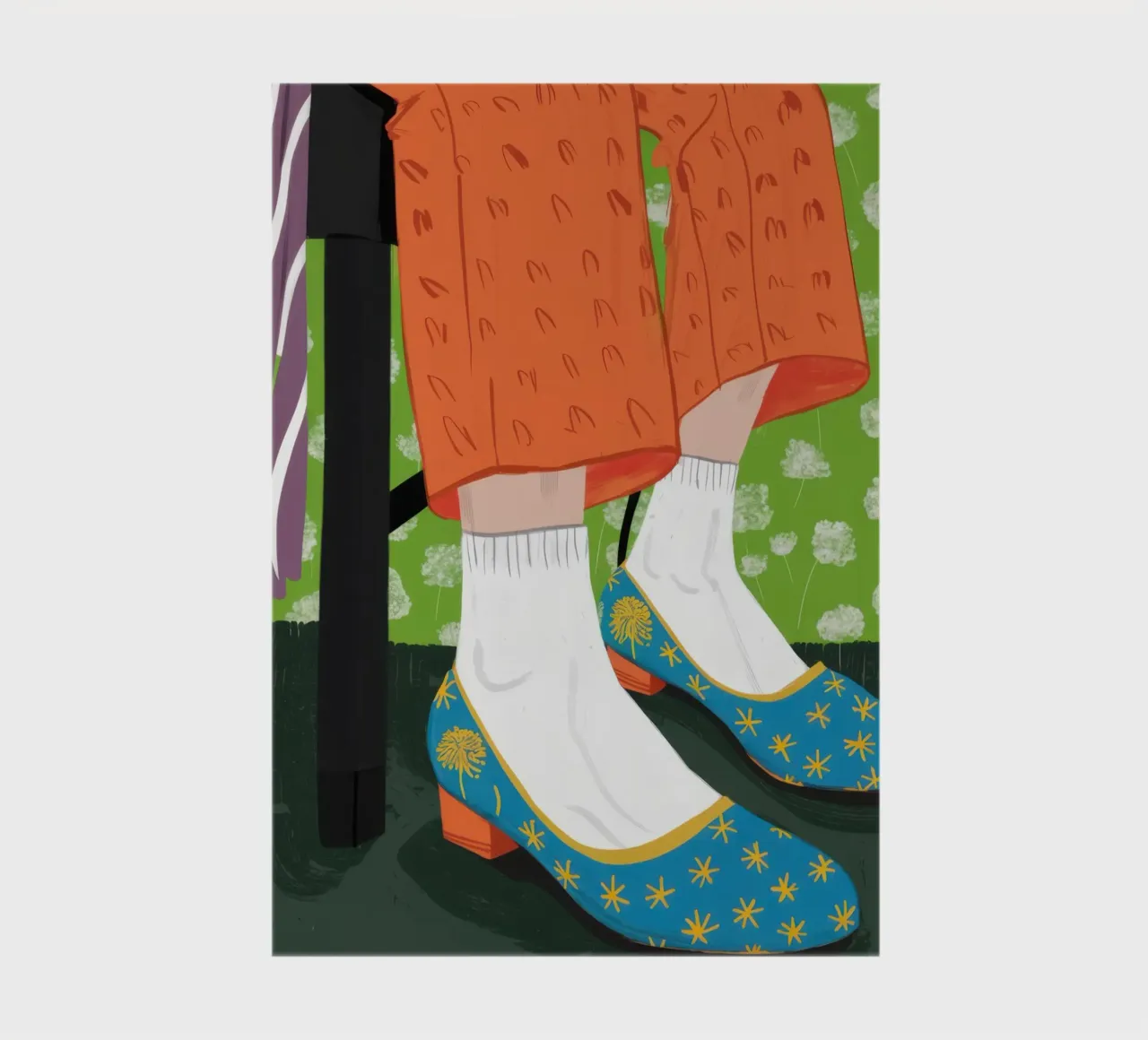 Quirky Polka Socks notebook by Obs Canvas