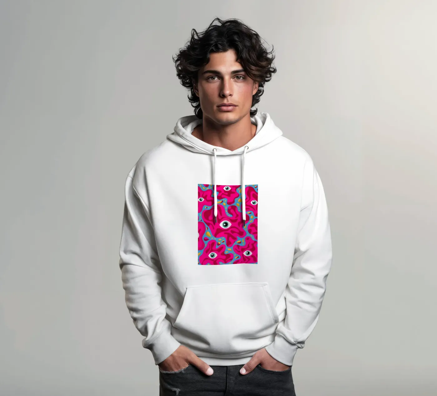 Psychedelic Eye Pattern hoodie by Thistle Bloom