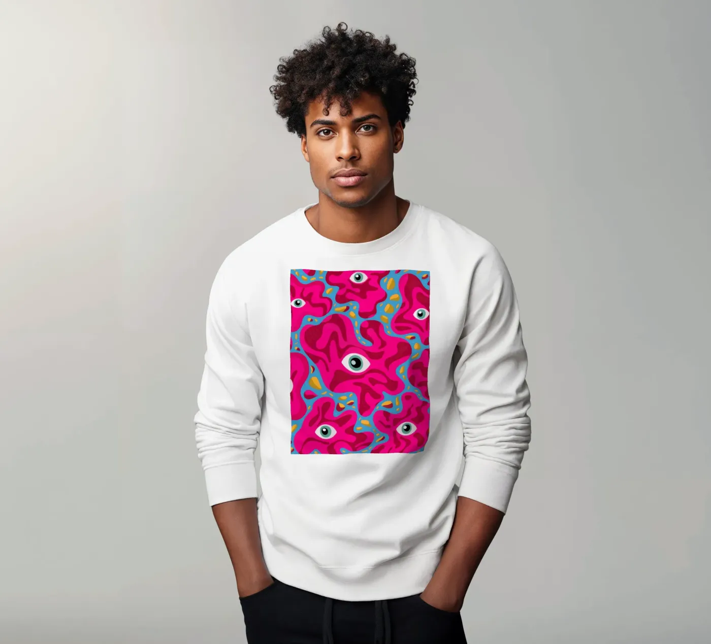 Psychedelic Eye Pattern sweatshirt van Thistle Bloom