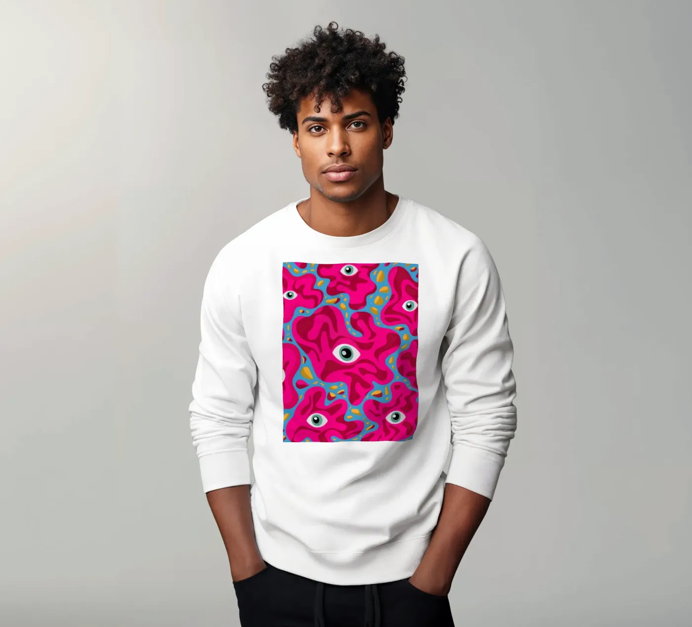 Psychedelic Eye Pattern sweatshirt van Thistle Bloom