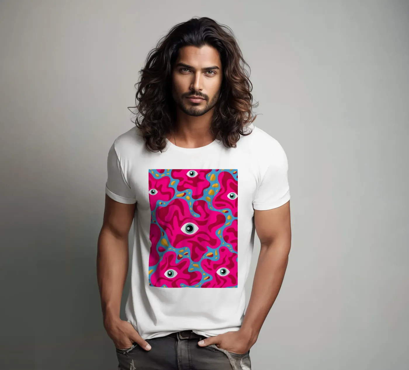 Psychedelic Eye Pattern t-shirt by Thistle Bloom