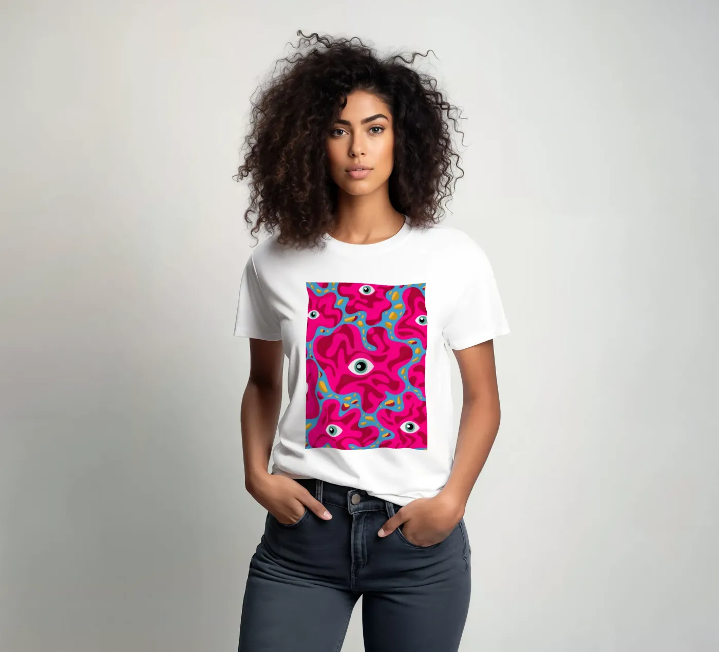 Psychedelic Eye Pattern t-shirt by Thistle Bloom