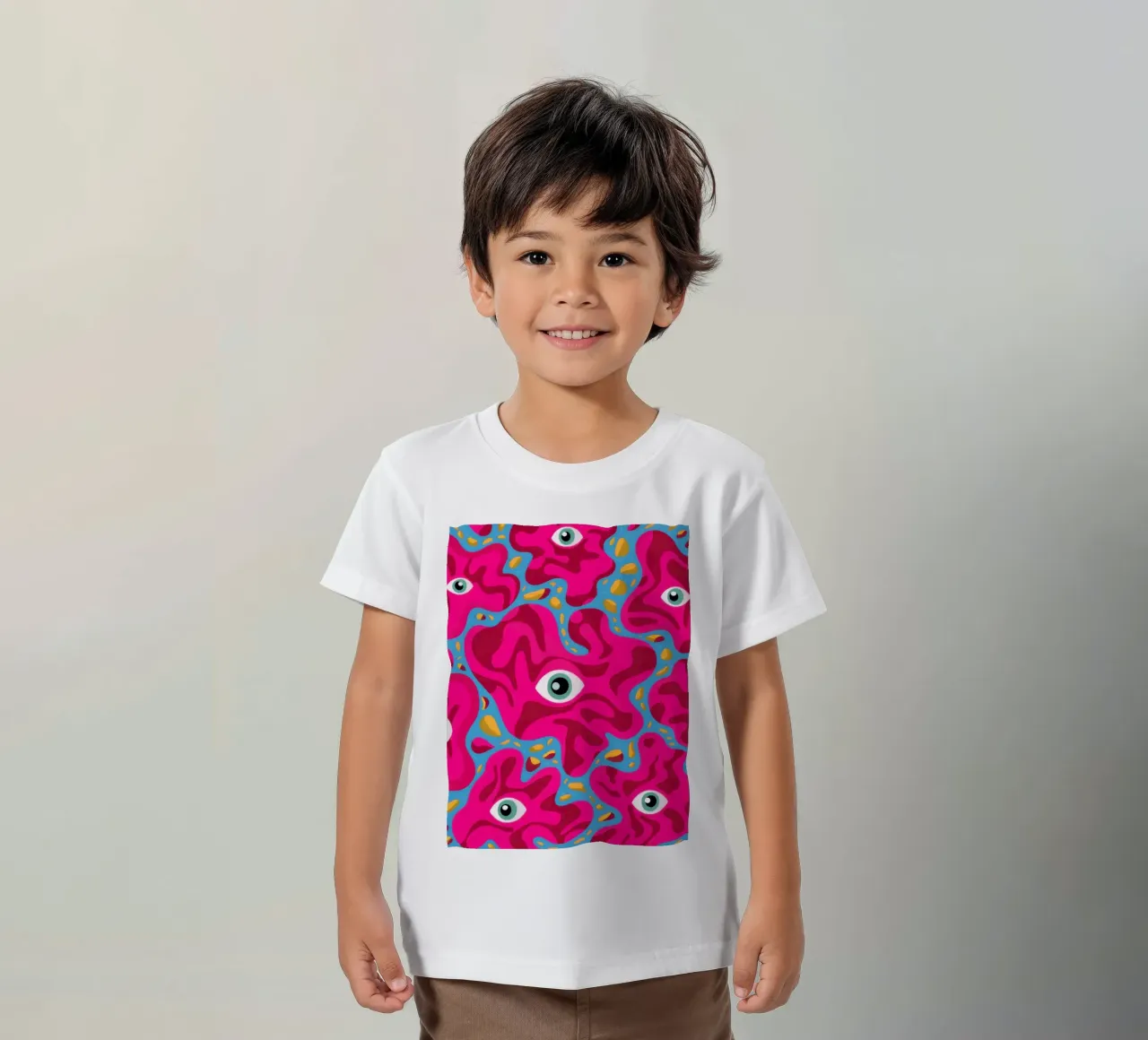 Motivo occhi psichedelici t-shirt bambini da Thistle Bloom