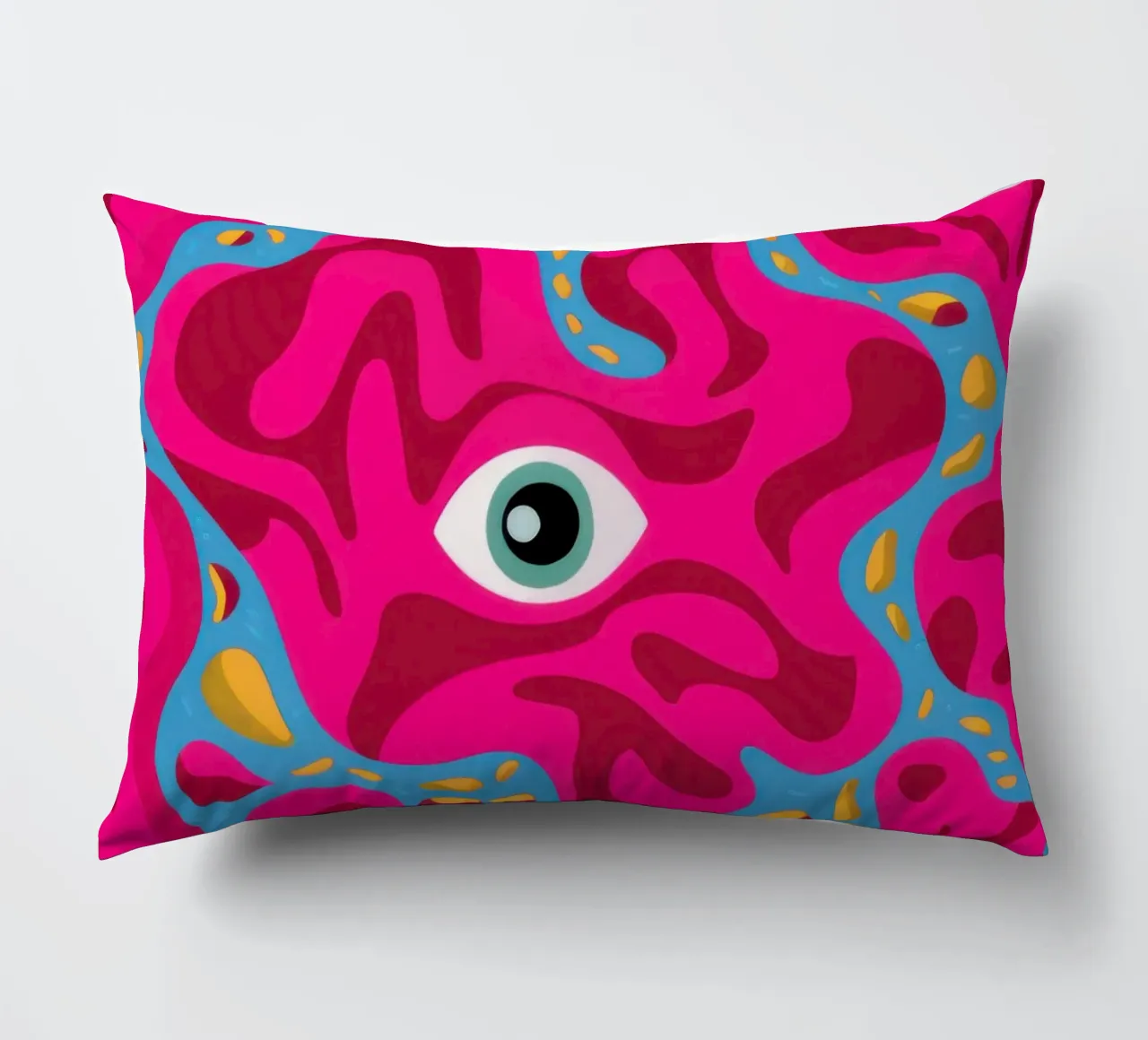 Psychedelic Eye Pattern decorative cushion by Thistle Bloom