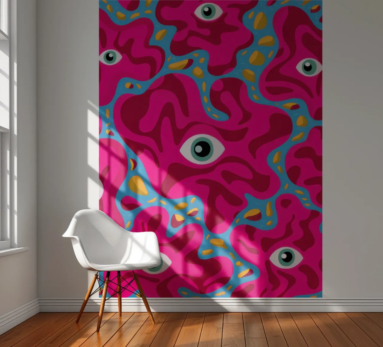 Psychedelisch Oogpatroon fotobehang van Thistle Bloom