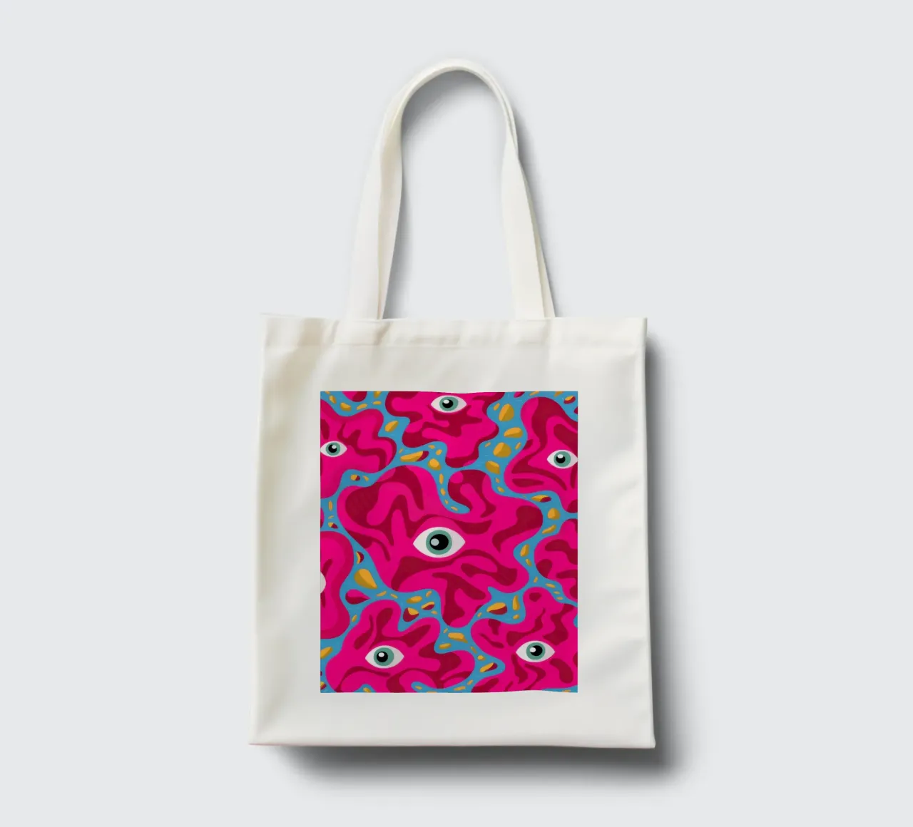 Psychedelic Eye Pattern tote bag by Thistle Bloom