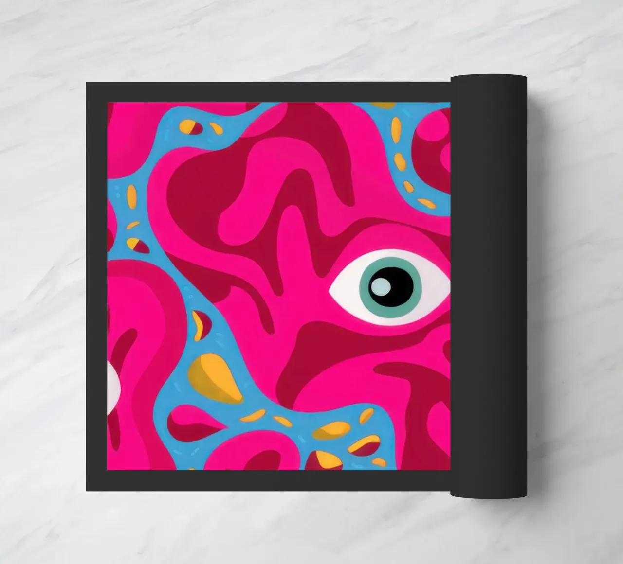 Psychedelic Eye Pattern doormat by Thistle Bloom