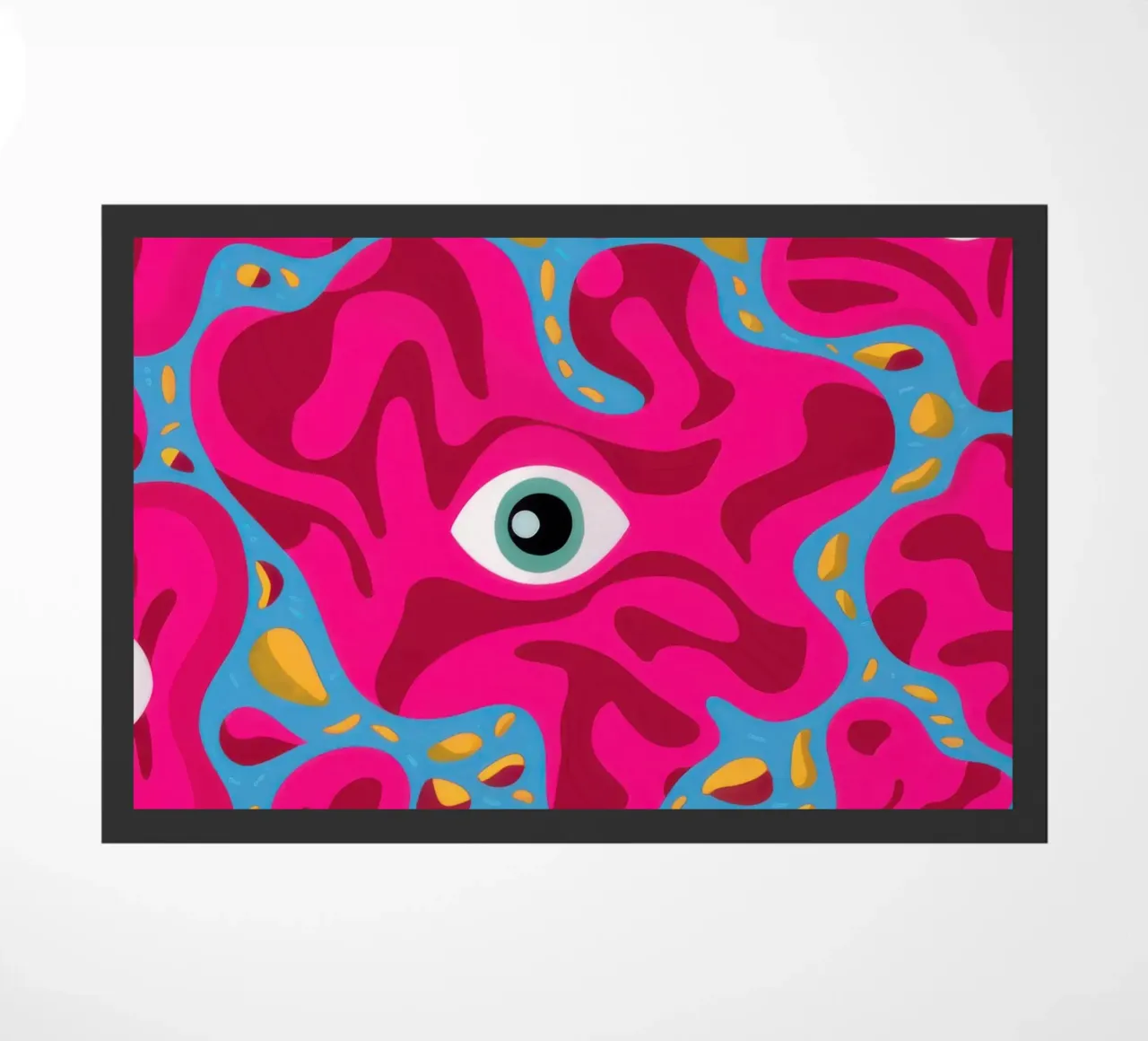 Psychedelic Eye Pattern doormat by Thistle Bloom