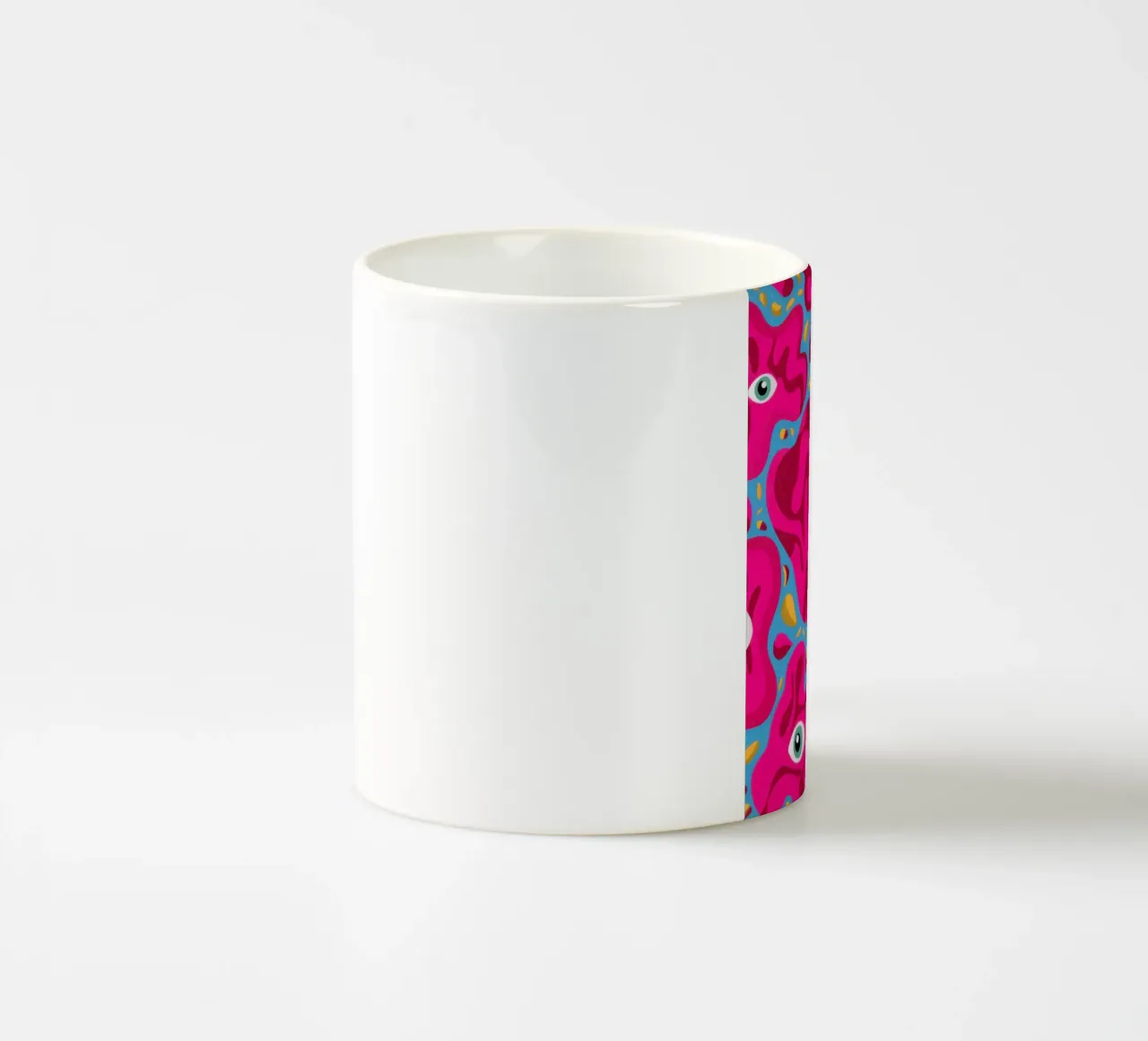 Psychedelic Eye Pattern ceramic mug by Thistle Bloom