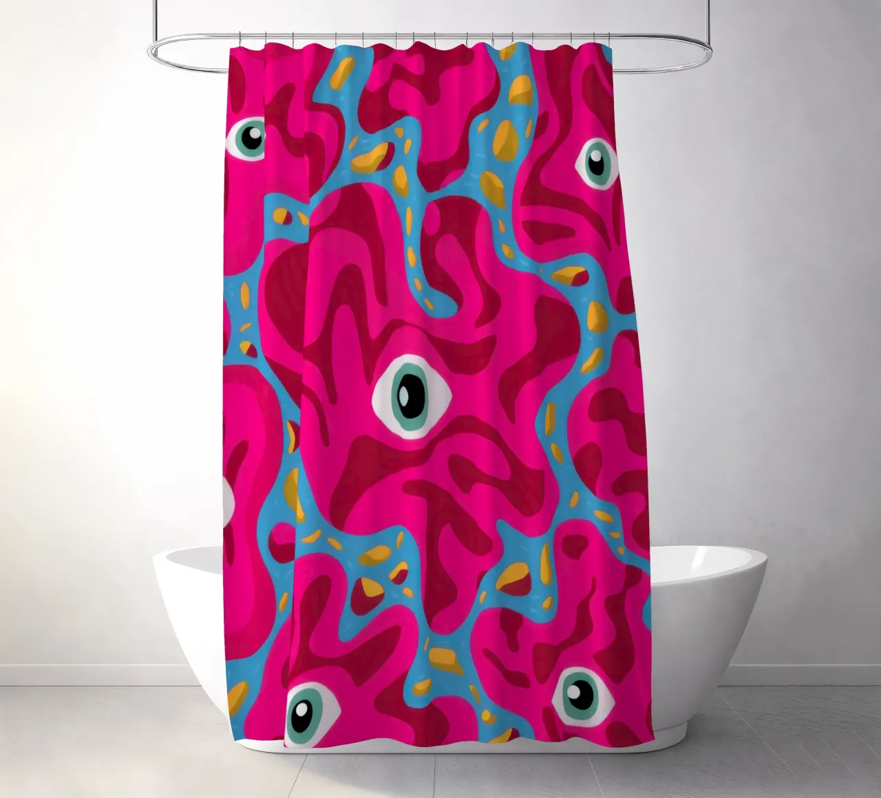 Psychedelisches Augenmuster Duschvorhang von Thistle Bloom