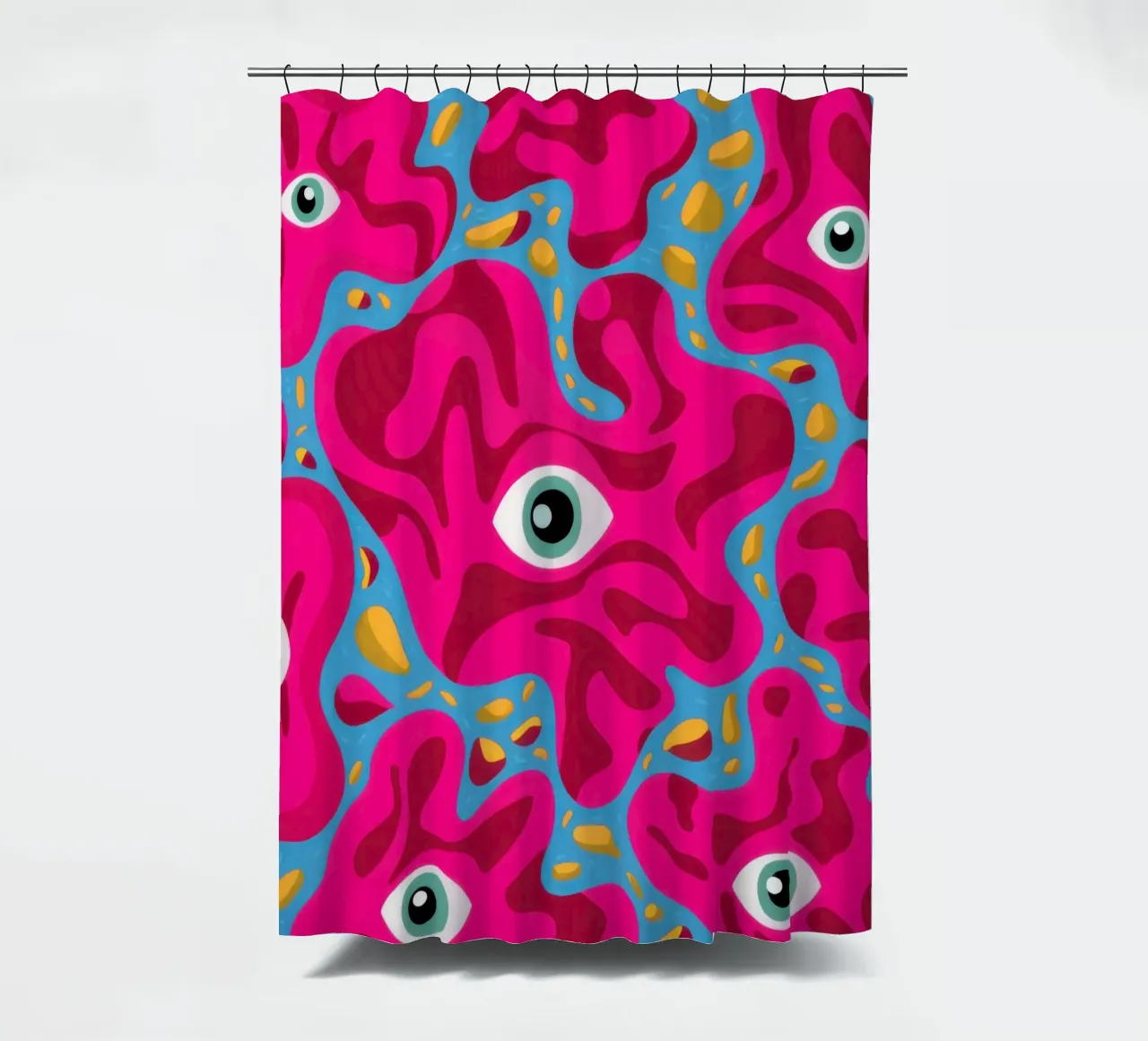 Psychedelisches Augenmuster Duschvorhang von Thistle Bloom