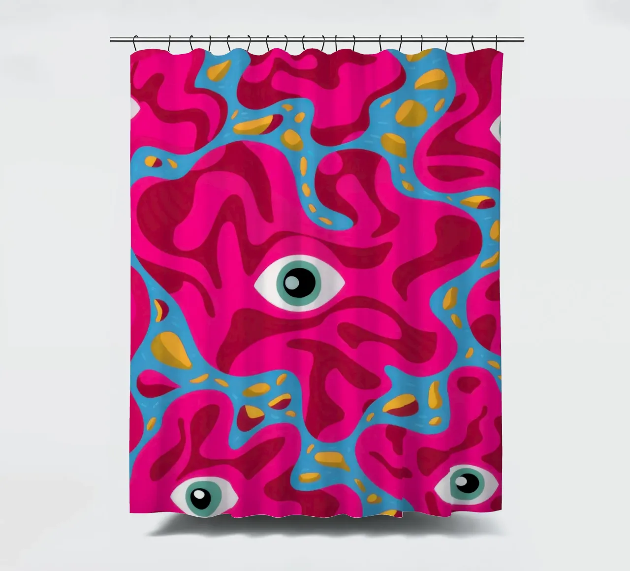 Psychedelisches Augenmuster Duschvorhang von Thistle Bloom