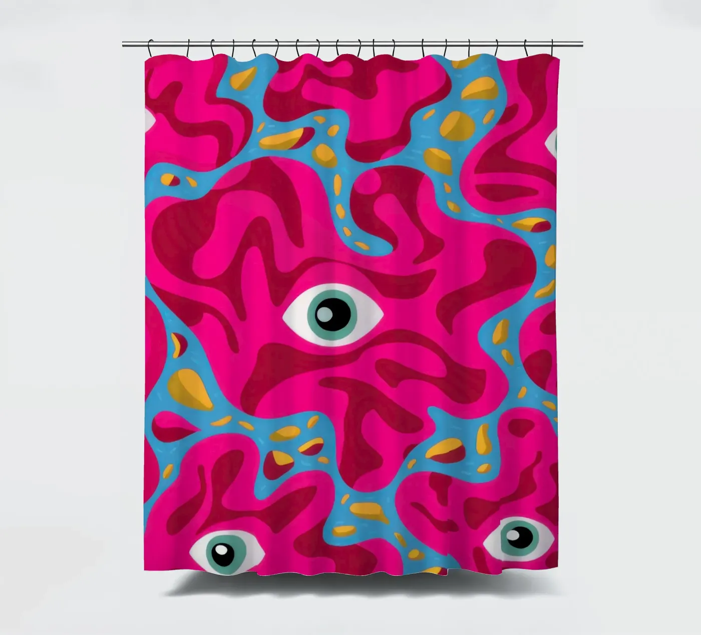 Psychedelic Eye Pattern Duschvorhang von Thistle Bloom