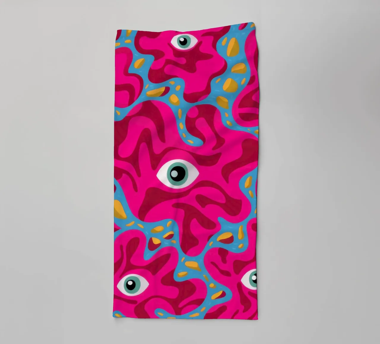 Motivo occhi psichedelici asciugamano da bagno da Thistle Bloom