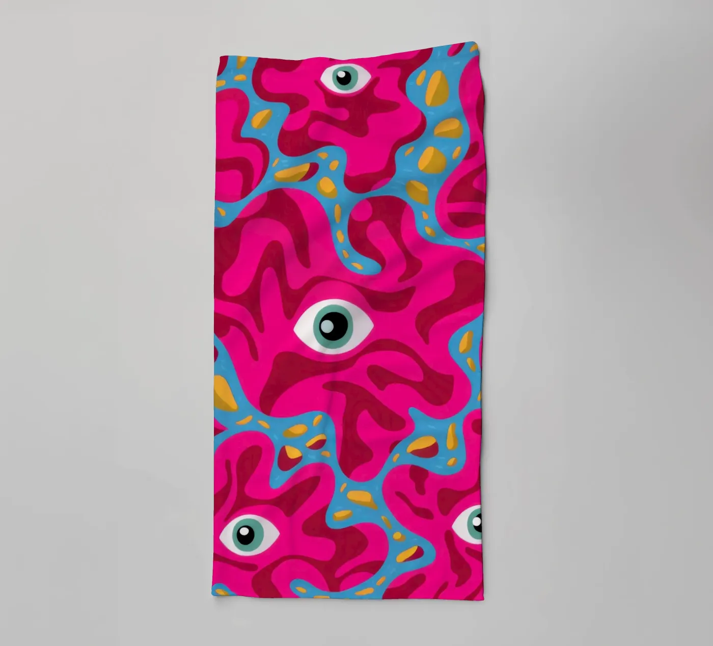 Psychedelic Eye Pattern towel by Thistle Bloom