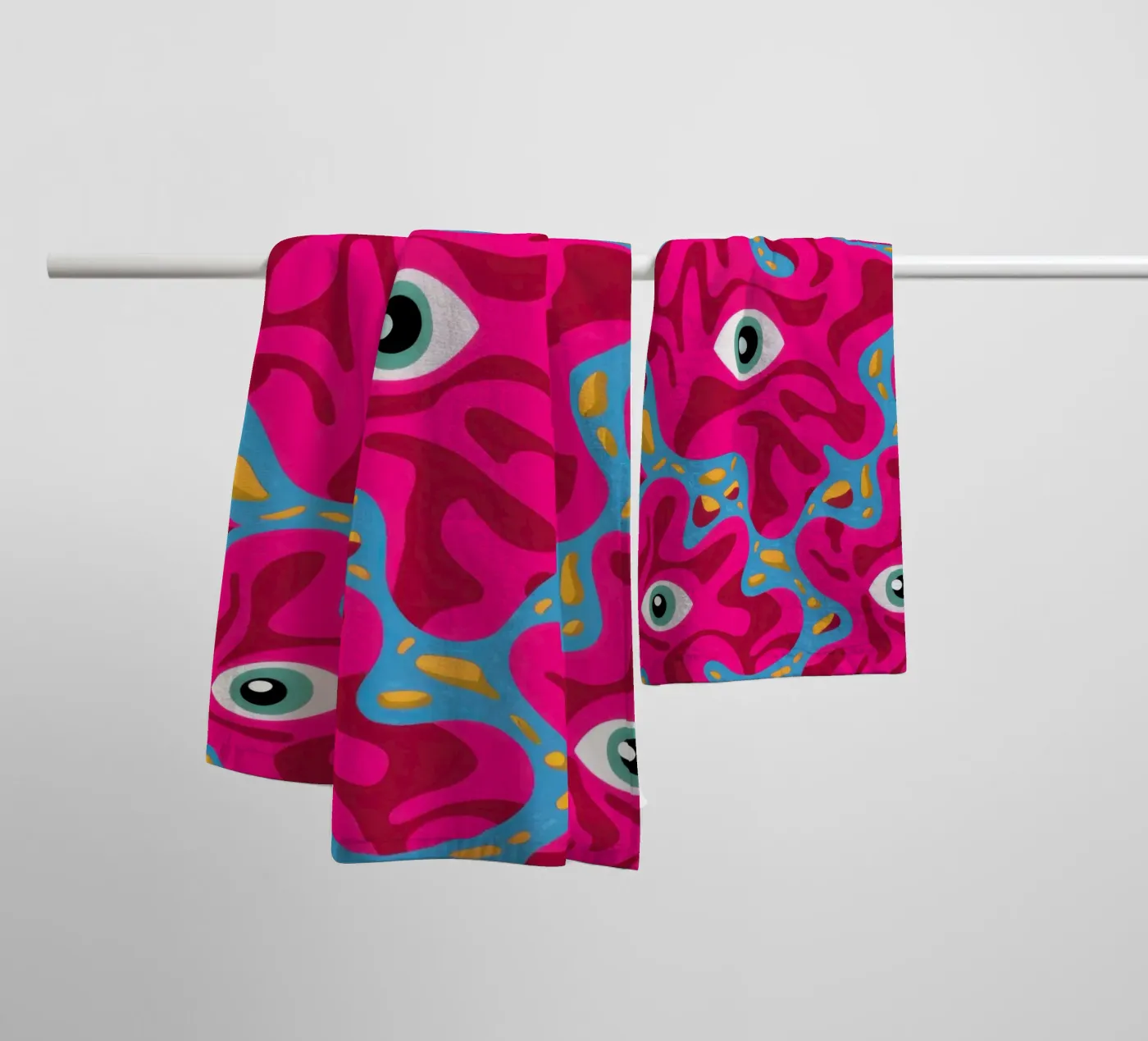 Motivo occhi psichedelici asciugamano da bagno da Thistle Bloom