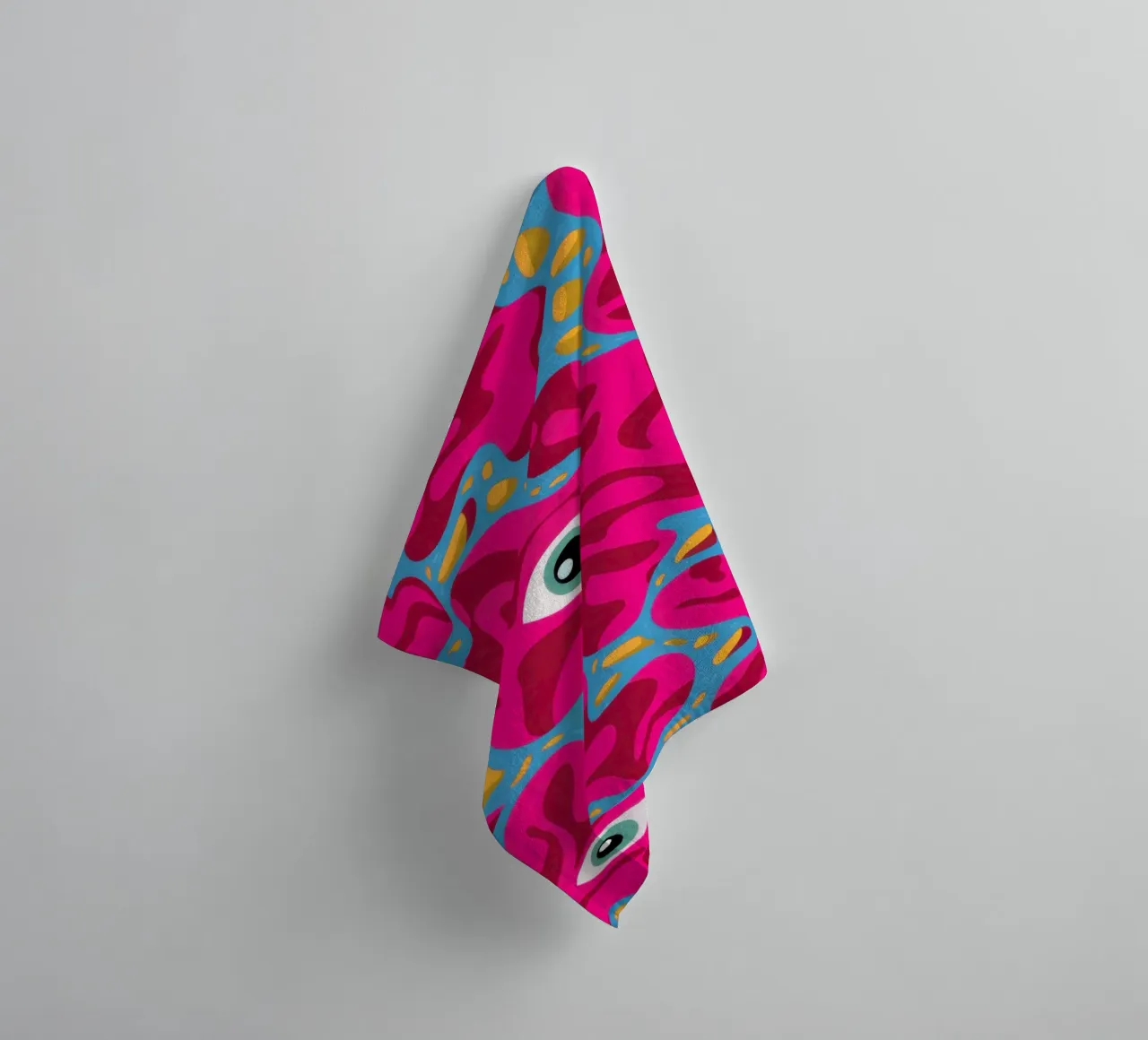 Psychedelic Eye Pattern towel by Thistle Bloom