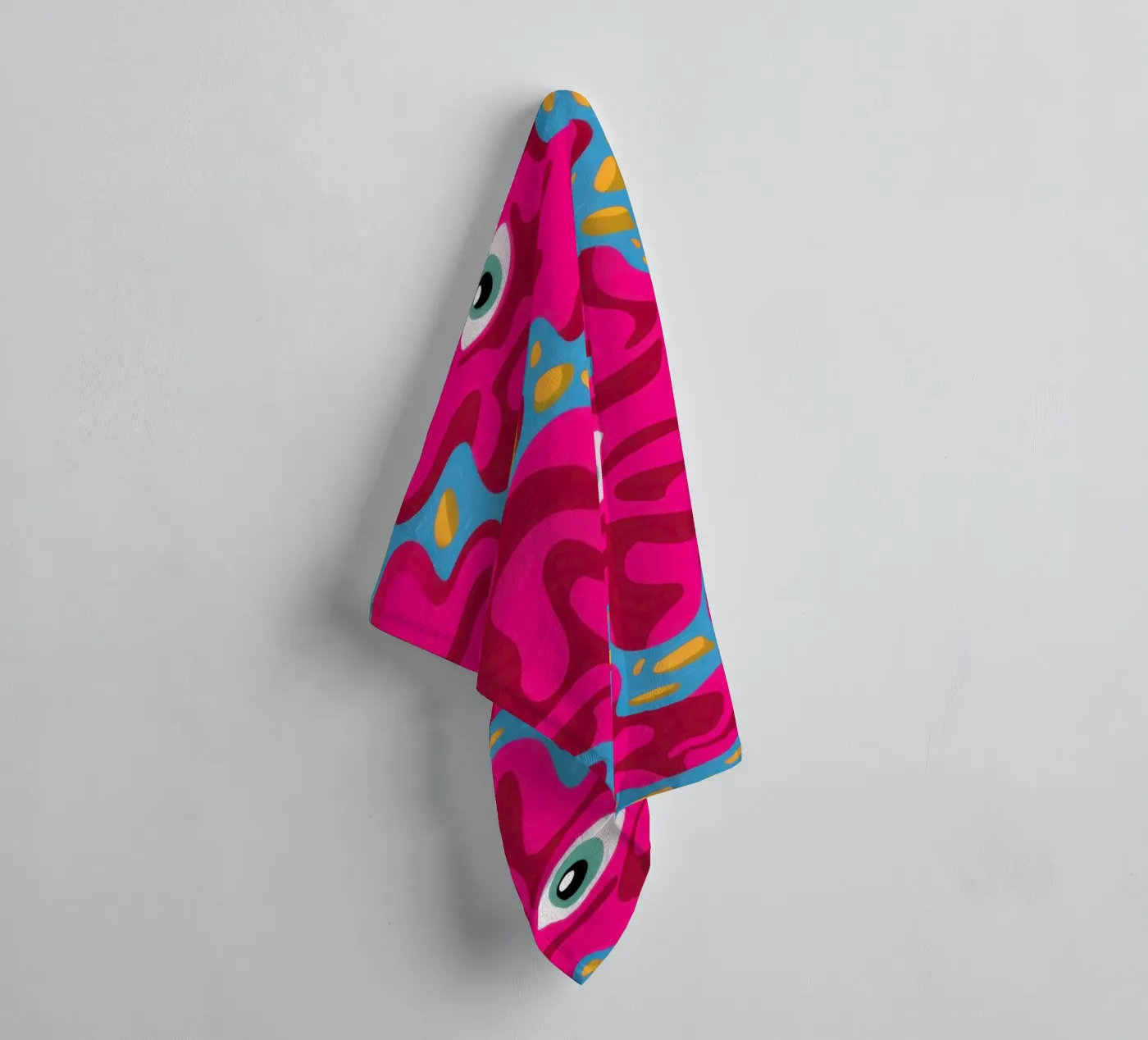 Psychedelic Eye Pattern towel by Thistle Bloom