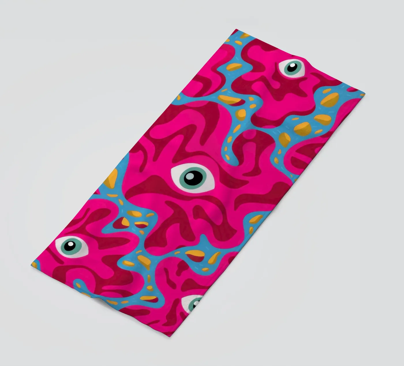 Psychedelic Eye Pattern beach towel by Thistle Bloom