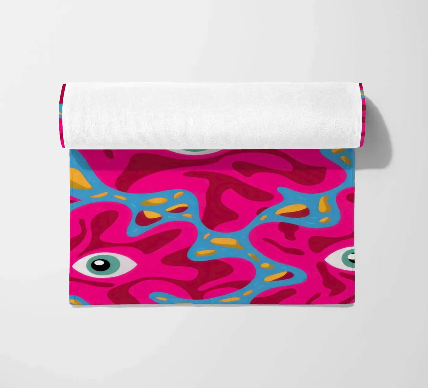 Psychedelic Eye Pattern beach towel by Thistle Bloom