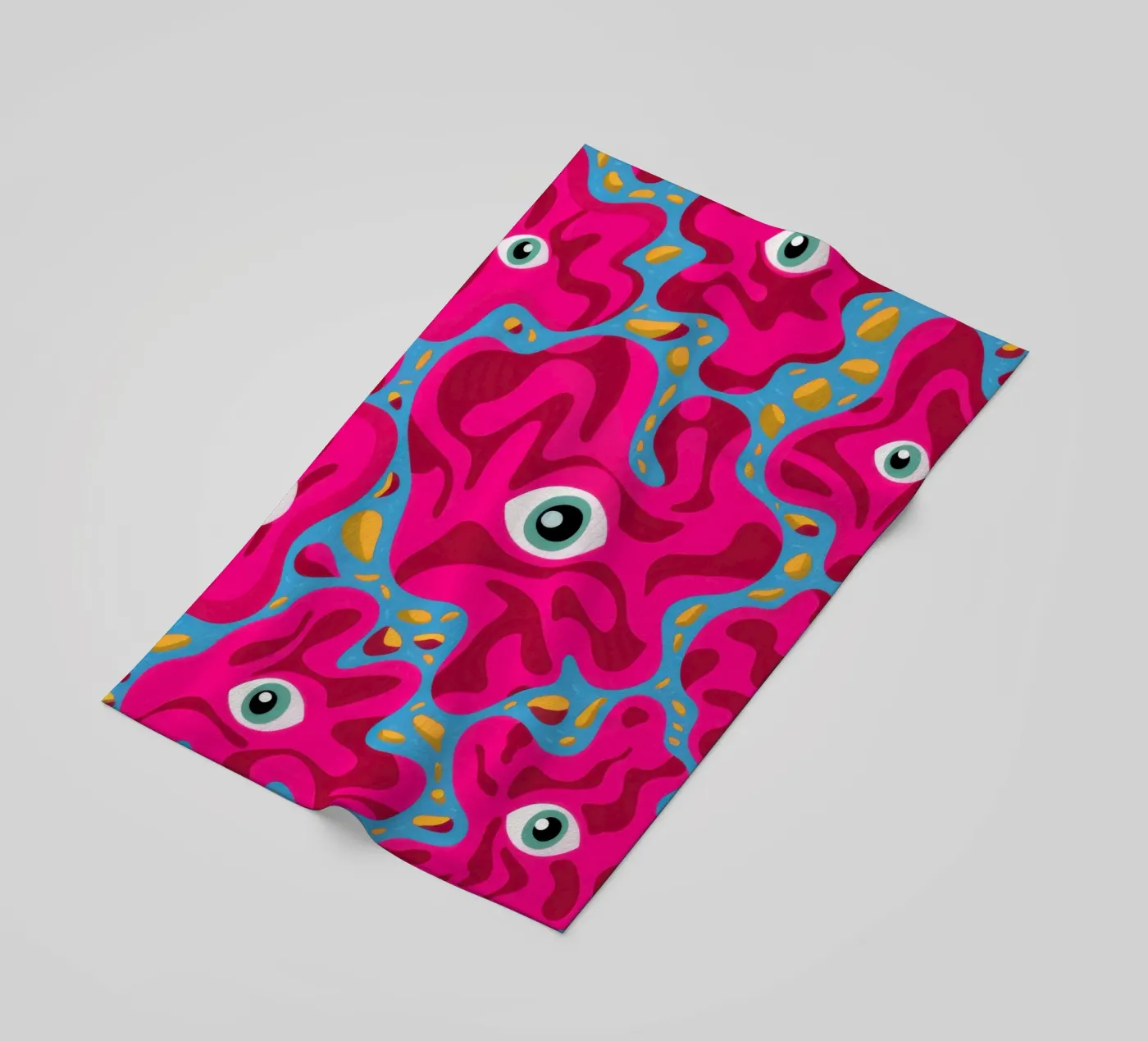 Psychedelic Eye Pattern beach towel by Thistle Bloom