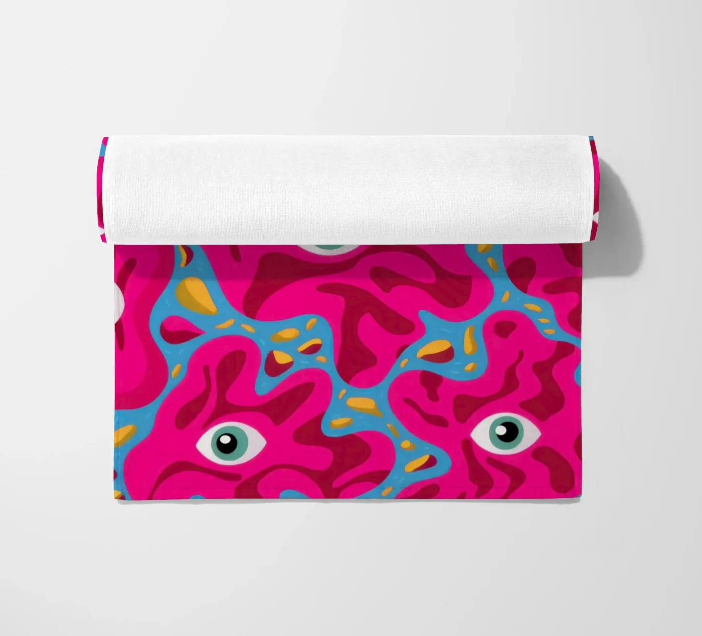 Psychedelic Eye Pattern beach towel by Thistle Bloom