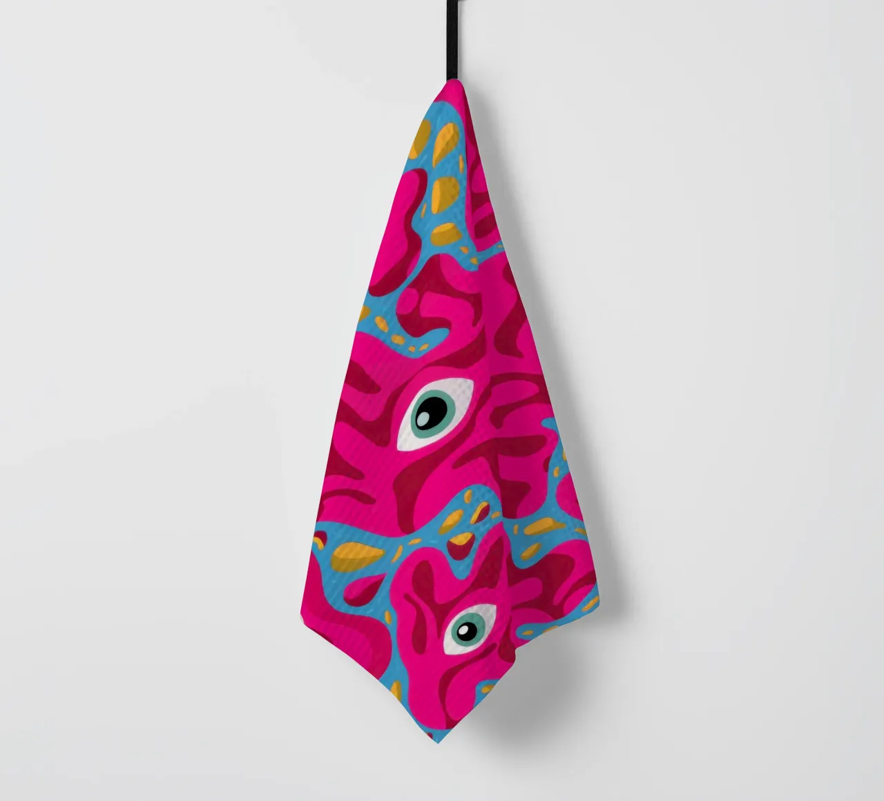 Psychedelic Eye Pattern tea towel by Thistle Bloom