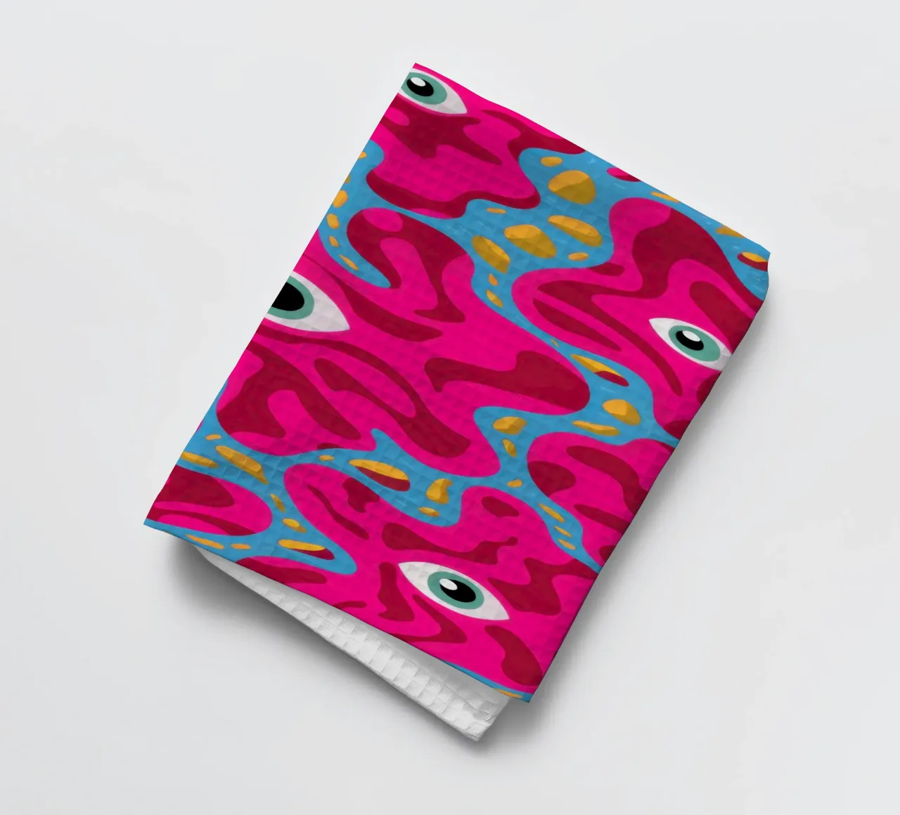 Psychedelic Eye Pattern tea towel by Thistle Bloom