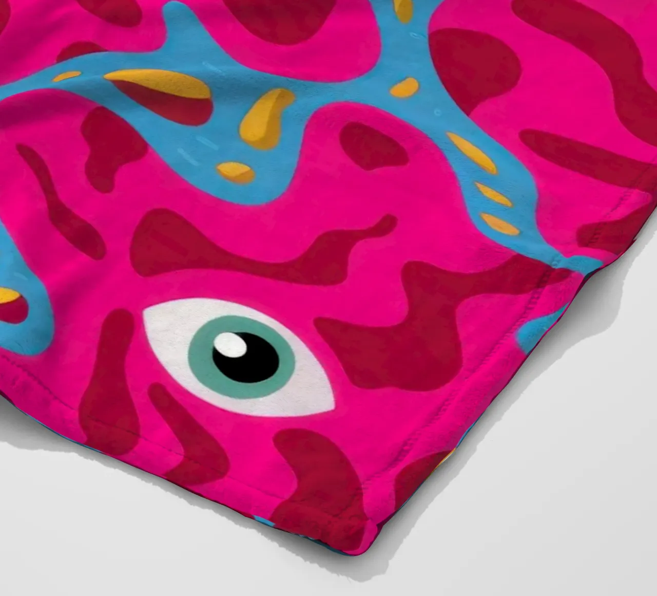 Psychedelic Eye Pattern fleece blanket by Thistle Bloom