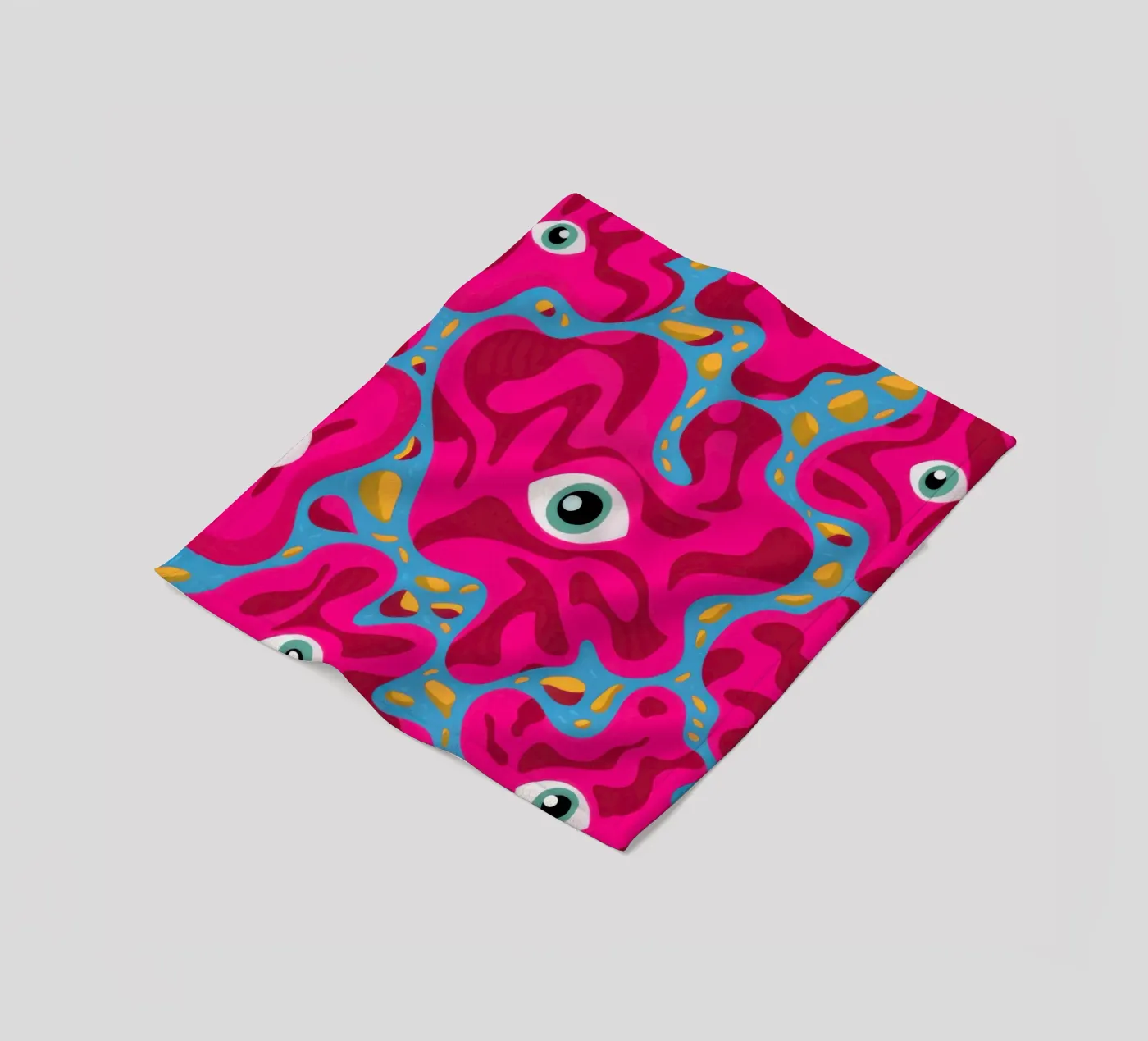 Psychedelic Eye Pattern Fleecedecke von Thistle Bloom