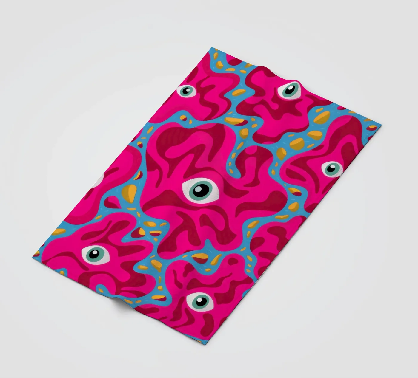 Psychedelic Eye Pattern fleece blanket by Thistle Bloom