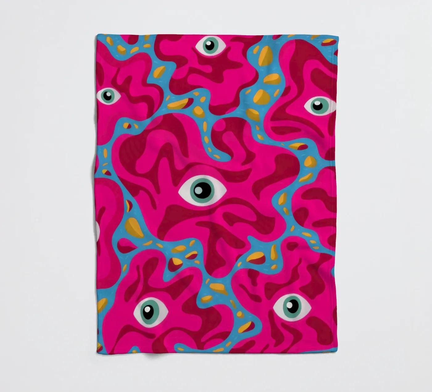 Psychedelic Eye Pattern Fleecedecke von Thistle Bloom