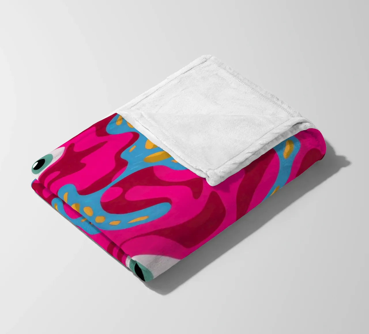 Psychedelic Eye Pattern fleece blanket by Thistle Bloom