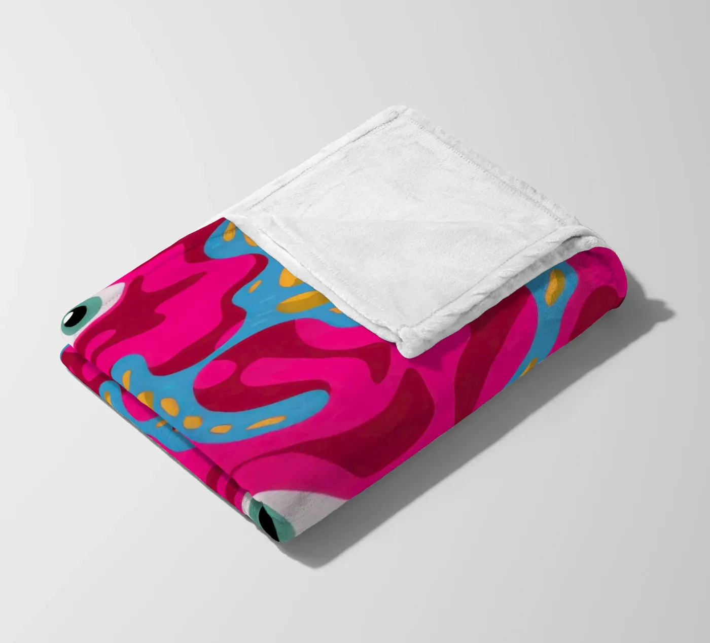 Psychedelic Eye Pattern fleece blanket by Thistle Bloom
